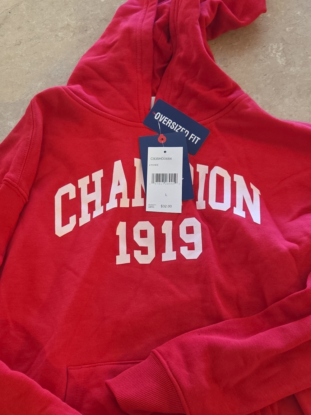 Champion Lychee Red Crewneck Sweatshirt